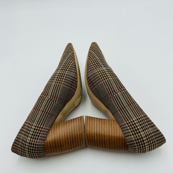 Jeffrey Campbell Vintage 50s Style Plaid Halt Block Heels - Picture 7 of 8